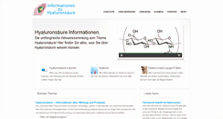 Desktop Screenshot of hyaluronsaeure-infos.de